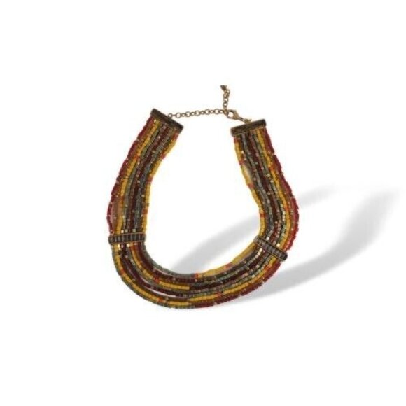 Chicos Multicolor Beaded Necklace With Chain Closure - Picture 4 of 9